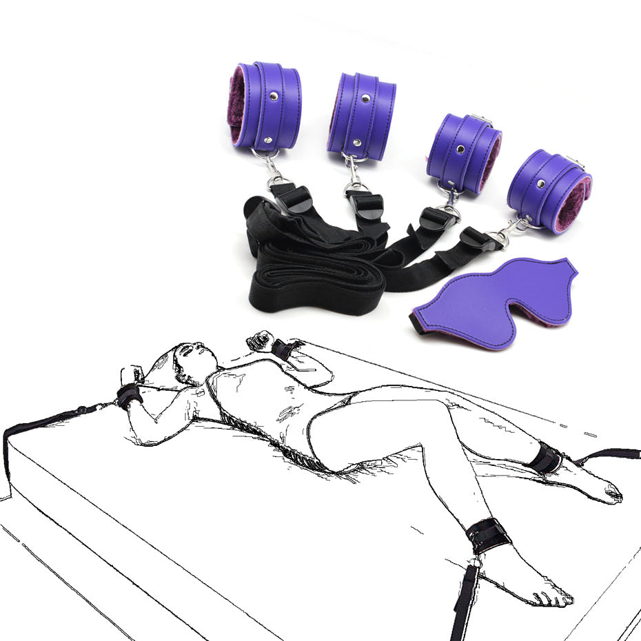 Bed Strap Leather Handcuffs Belly Band